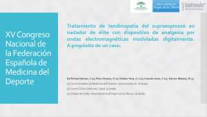 Tendinopatía en nadador de élite