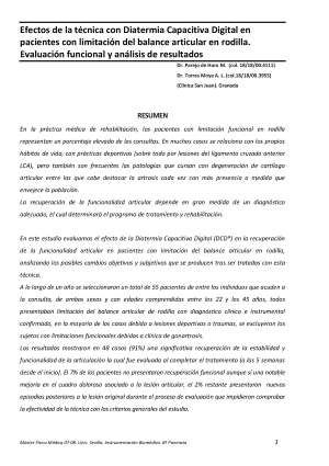 DCD en balance articular de rodilla